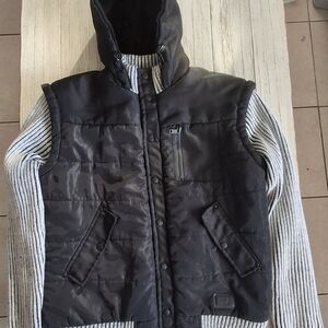 💋NICK DANGER Men's Black Camo Puffer Vest💋